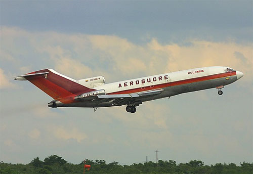 Aircraft similar to the one which crashed (Boeing 727-23F)