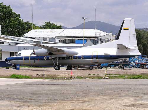 Aircraft similar to the one which crashed (Fokker F27)