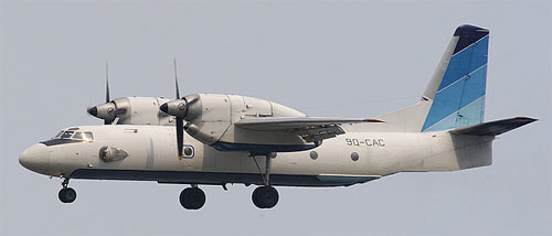 Aircraft similar to the one which crashed (Antonov AN-32)