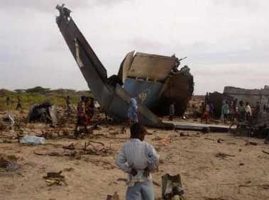 Transaviaexport Airlines Ilyushin IL-76TD plane crash - Mogadishu, Somalia