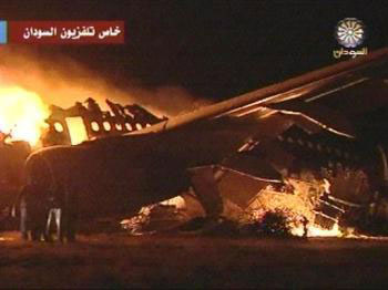 Accident d'un Airbus A310-324 de  Sudan Airways - Khartoum, Soudan