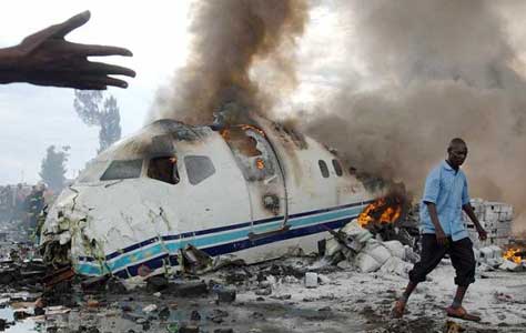 Hewa Bora Airways DC-9-51 plane crash - Goma, Congo