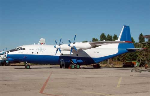 Aircraft similar to the one which crashed (Antonov AN-12BK)