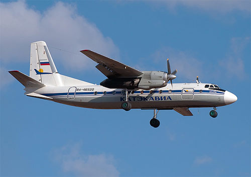 Aircraft similar to the one which crashed (Antonov AN-24RV)