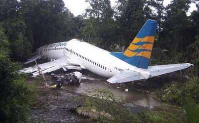 Merpati Nusantara Airlines Boeing 737-322 plane crash - Rendani, Indonesia