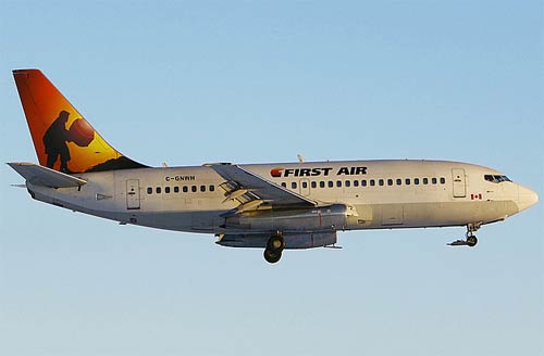 Aircraft similar to the one which crashed (Boeing 737-210C)