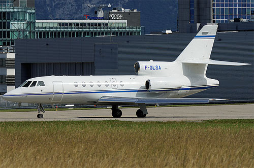 Aircraft similar to the one which crashed (Dassault Falcon 50EX)