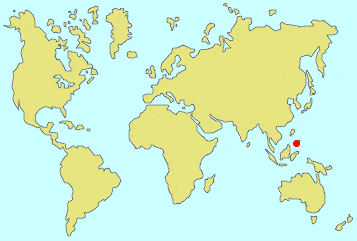 Davao, Philippines (Point rouge sur la carte) Davao, Philippines