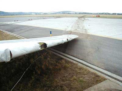 Photos of the Hapag Lloyd Airbus A310 crash