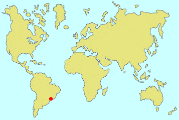 Porto Alegre, Brazil (Red dot on map) Porto Alegre, Brazil
