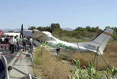 Accident d'un CASA 235-200 de  Binter Mediterraneo - Málaga, Espagne