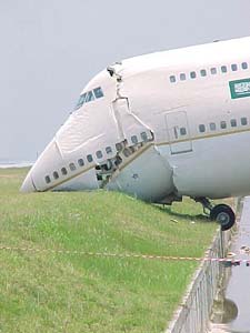 Photos of the Saudi Arabian Airlines Boeing 747 crash