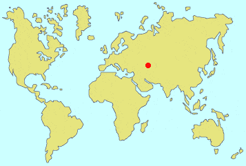 Baghrabad, Iran (Point rouge sur la carte) Baghrabad, Iran