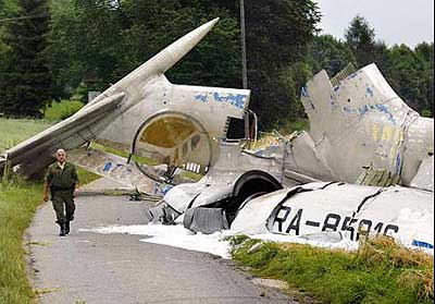Photos du crash du Tupolev 154M de Bashkirian Airlines
