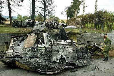 Photos of the DHL Boeing 757 freighter crash