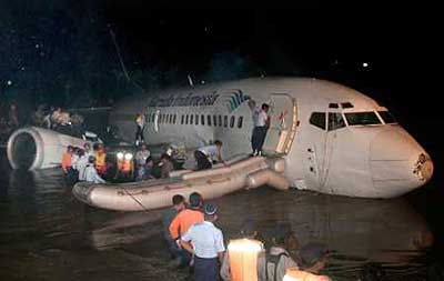 Accident of a Boeing 737 operated by Garuda  Indonesia 