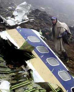 TAME Boeing 727-134 plane crash - Cumbal Volcano, Colombia