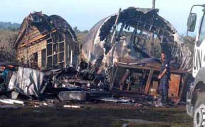 Photos du crash de l'Ilyushin IL-76TD d'Euro Asia Aviation