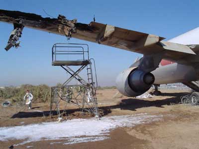 Photos of the DHL Cargo Airbus A300B4 freighter crash