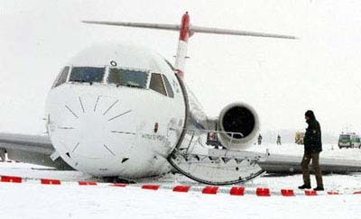 Photos of the Austrian Airlines Fokker F-70 crash