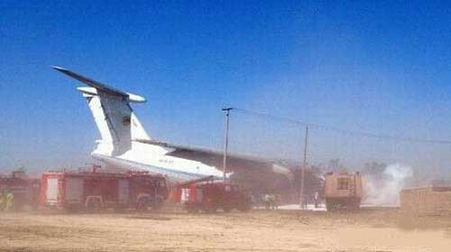 Photos du crash de l'Ilyushin IL-76TD d'Azal Avia Cargo