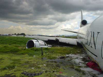 Photos du crash du DC-10-30F de Centurion Air Cargo