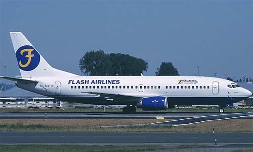 Aircraft similar to the one which crashed (Boeing 737-3Q8)