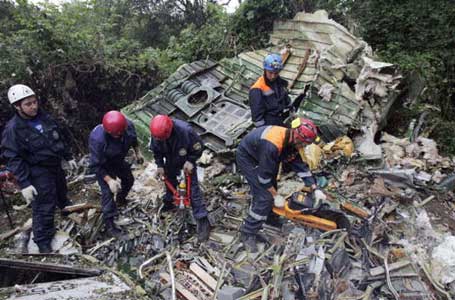 Photos du crash du Tupolev 154B2 de Siberia Airlines