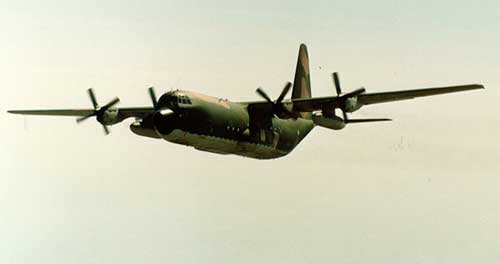Aircraft similar to the one which crashed (Hercules C130)