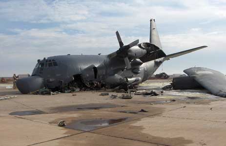 US Air Force Hercules C130 plane crash - Iraq