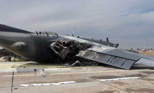 Photos du crash de l'Hercules C130 de la US Air Force