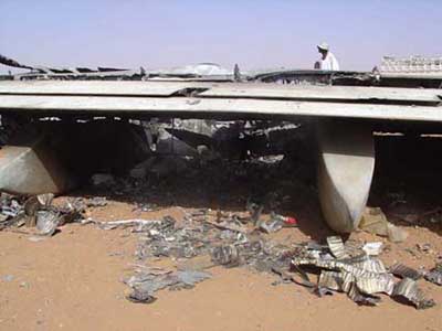 Photos du crash de l'Ilyushin IL-76TD d'East/West Cargo