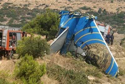 Photos du crash du Boeing 737 d'Helios Airways