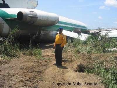 MIBA Aviation Boeing 727 plane crash - Maniema, Congo