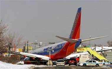Photos du crash du Boeing 737 de Southwest Airline
