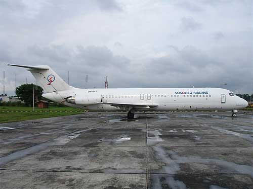 Aircraft similar to the one which crashed (DC-9)