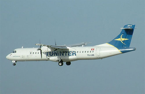 Aircraft similar to the one which crashed (ATR 72-202)
