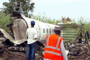 Photos of the ADC Airlines Boeing 737 crash