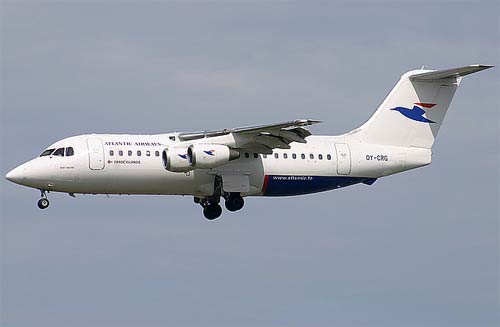 Aircraft similar to the one which crashed (BAe 146-200A)