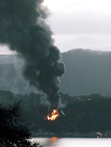 Photos of the Atlantic Airways BAe 146-200A crash