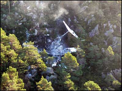 Photos of the Atlantic Airways BAe 146-200A crash