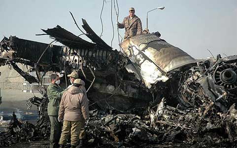 Photos of the IRGC Air Force Antonov 74T crash