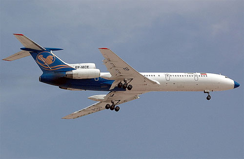 Aircraft similar to the one which crashed (Tupolev TU-154M)