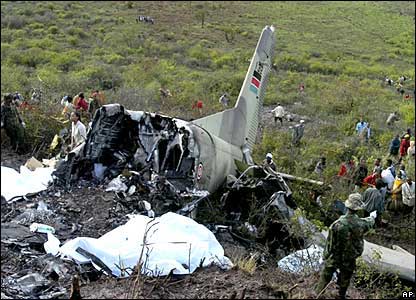 Photos of the Kenya Air Force Harbin Y-12 crash