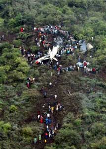 Photos of the Kenya Air Force Harbin Y-12 crash