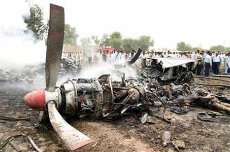 Photos of the PIA Fokker F-27 crash