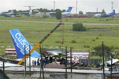 Photos du crash de l'Airbus A310 de S7 Airline
