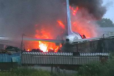 Photos du crash de l'Airbus A310 de S7 Airline