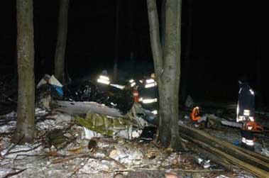 Photos du crash de l'Antonov 24 de la Slovak Air Force