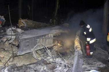 Photos du crash de l'Antonov 24 de la Slovak Air Force
